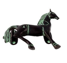 Brass Horse Statue With Black Finish