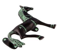 Brass Horse Statue With Black Finish