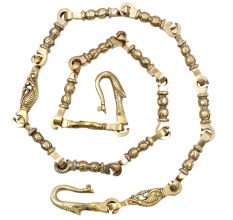 Brass Ornate Peacock Motifs Jhula Chain