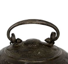 Brass Round Trinket Box In Dark Finish