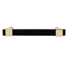 Black Resin And Brass Small Door Handles