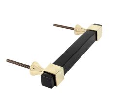 Black Resin And Brass Small Door Handles