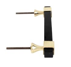 Black Resin And Brass Small Door Handles