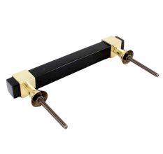 Black Resin And Brass Small Door Handles