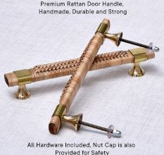 Natural Rattan Long Cabinet Handles (8 Inch)