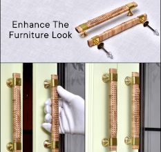 Natural Rattan Long Cabinet Handles (8 Inch)