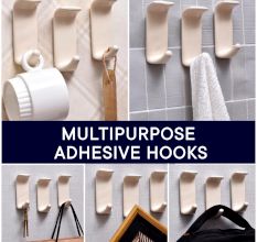 Beautiful Cream Ceramic No Drill Wall Adhesive Hook