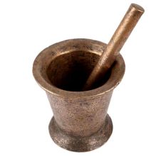 Brass Mortar And Pestle In Dark Finish