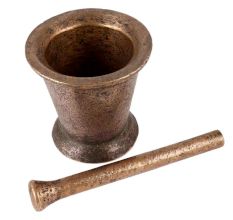 Brass Mortar And Pestle In Dark Finish