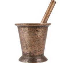 Brass Mortar And Pestle In Dark Finish