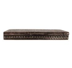 Rectangular Brass Box With Engraved Floral Border