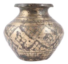 Brass Engraved Drinking Lota Pot