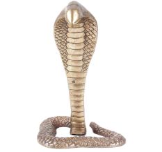 Solid Brass King Cobra Snake Statue