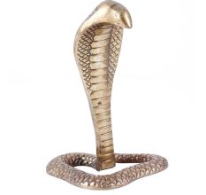 Solid Brass King Cobra Snake Statue