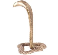 Solid Brass King Cobra Snake Statue
