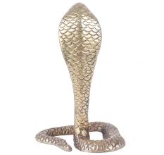 Solid Brass King Cobra Snake Statue