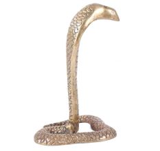 Solid Brass King Cobra Snake Statue