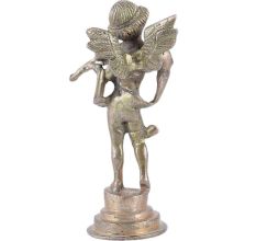 Brass Standing Cherub Angel Statue Baby Angel Guitar Violin