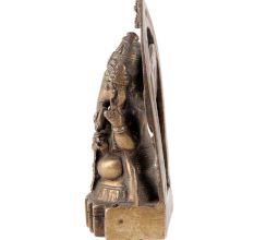 Sitting Brass Ganesha  Statue With Arch