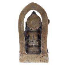 Sitting Brass Ganesha  Statue With Arch
