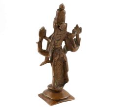Brass Vishnu IdolÂ In Dark Finish