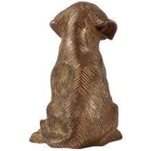 Sitting Brass Puppy Dog Figurine