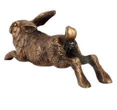 Brass Running Rabbit Figurine