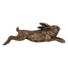 Brass Running Rabbit Figurine