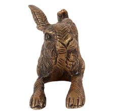 Brass Running Rabbit Figurine