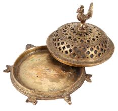 Brass Peacock Incense Burner On A tortoise