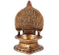 Brass Ashta Lakshmi Oil Lamp