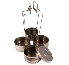 Brass Tiffin Box With 4 Compartments