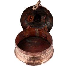 Brass Engraved Jewelry Box Storage Box With Chain