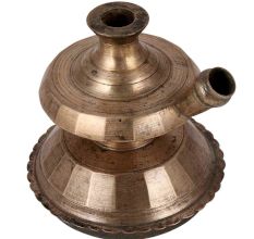 Brass Unique Shape Hookah Pot In Antique Finish