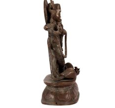 Brass Statue Of Radha Krishna With Peacocks