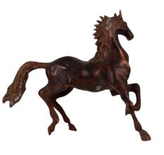 Brass Galloping Statue In Copper Finish