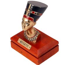 BrassÂ Egyptian Queen Head Statue