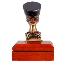 BrassÂ Egyptian Queen Head Statue