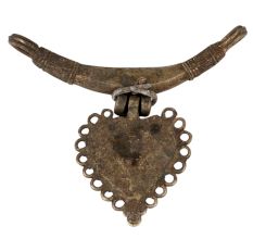 Brass Dhokra Heart Round Necklace
