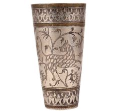 Brass Deer Forest Scene Islamic lassi Glass