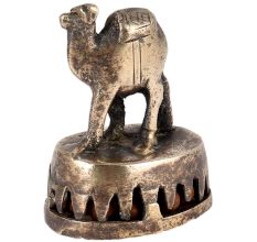 Brass Indian Camel Foot ScrubberÂ In Dark Patina