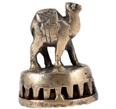 Brass Indian Camel Foot ScrubberÂ In Dark Patina