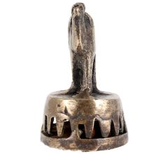 Brass Indian Camel Foot ScrubberÂ In Dark Patina