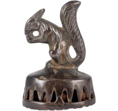 Brass Squirrel Figurine Skin Foot Scrubber