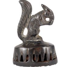 Brass Squirrel Figurine Skin Foot Scrubber