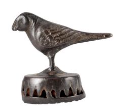 Brass Parrot Foot Scrubber In Antique Finish