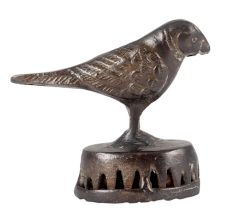 Brass Parrot Foot Scrubber In Antique Finish