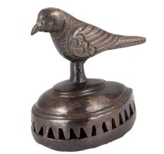 Bird Brass Vajri Foot Scrubber Rattle In Dark Finish