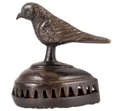 Bird Brass Vajri Foot Scrubber Rattle In Dark Finish