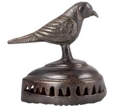 Bird Brass Vajri Foot Scrubber Rattle In Dark Finish
